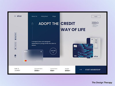 Slice Credit - Web Design Landing branding creative credit design experience fintech glassmorphism graphic design illustration interactive interface logo payments ui ux vector