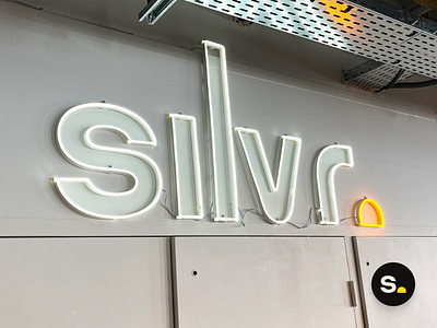 Silvr — Neon sign brand branding logo neon sign