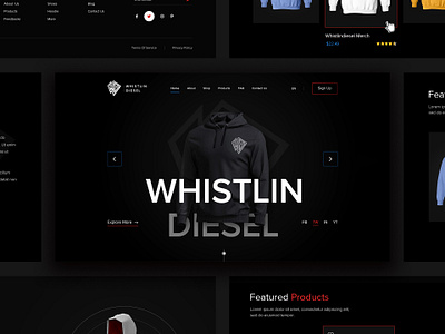 Landing Page For Whistlin Diesel design graphic design landing page design ui