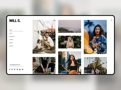 Fashion Photographer Portfolio Web Design free figma template free website template minimal personal web design photographer photography portfolio portfolio website design ui web design webdesign website concept website design