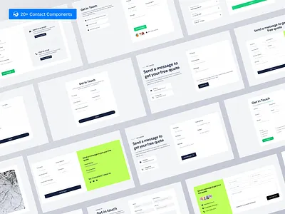 🔥Unique 20+ Contact Components Design. address email available business contact contact component design emai landing page marketing saas template template ui ui ux ui ux design ux research webdesign webocean webocean component webocean market website design