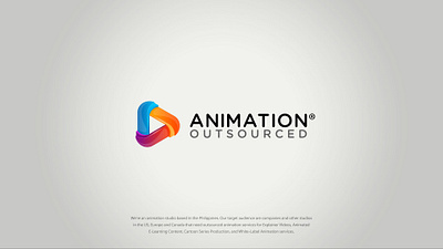 Animation Outsourced Logo app brand identity branding design digital art graphic design icon illustration illustrator logo minimal monogram typography ui ux vector visual identity