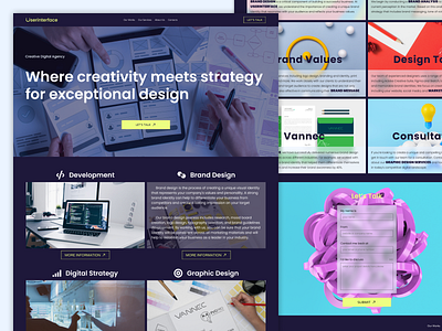 Digital agency website branding design illustration interface ui userexperience userinterface ux