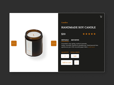 Candle card card concept design ui ux uxui design web design webdesign