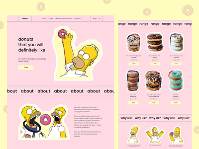 Landing page | Donat design donats landing page simpsons ui ux