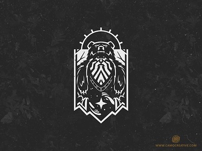 Druid bear book camocreative character design fantasy forest game logo movie mythology