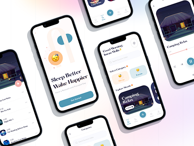 SLEEPYTI - IOS APP UI android app design brandidentity branding design graphic design illustration intersoft ios ios app logo logodesign swift theintersoft typography ui ux