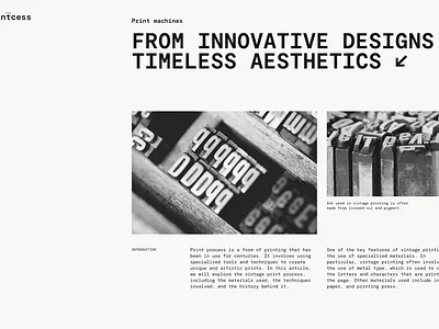 Print machines branding design type typography