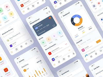 Wellti - Mobile Wallet App 3d analytics animation app design balance bank banking credit design ewallet expends finance graphic design money saas security transaction transactions ui wallet