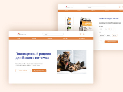 Concept | Pet feed design homepade landing pet pet feed ui ux web design