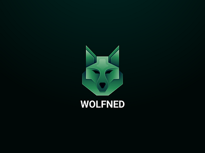 Wolfned branding color design graphic design icon illustration lineart logo ui vector wolf