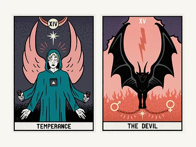 Tarot Deck_8 illustration mystical retro illustration tarot tarot deck vintage illustration vintage inspired