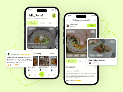 🍲 Foodie Community - Recipe App app concept design food mobile app recipe app ui