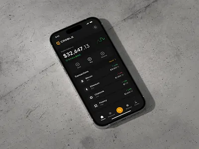 Croble - Mobile app app application chart clean crypto crypto money crypto wallet design figma logo logo type mobile mobile app trading crypto app ui uidesign wallet