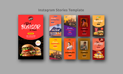 Instagram Stories Design adobe branding design graphic illustration illustrator instagram photoshop psd stories