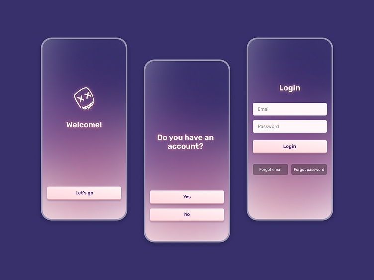 Login - Mobile App by Des Nguyen on Dribbble