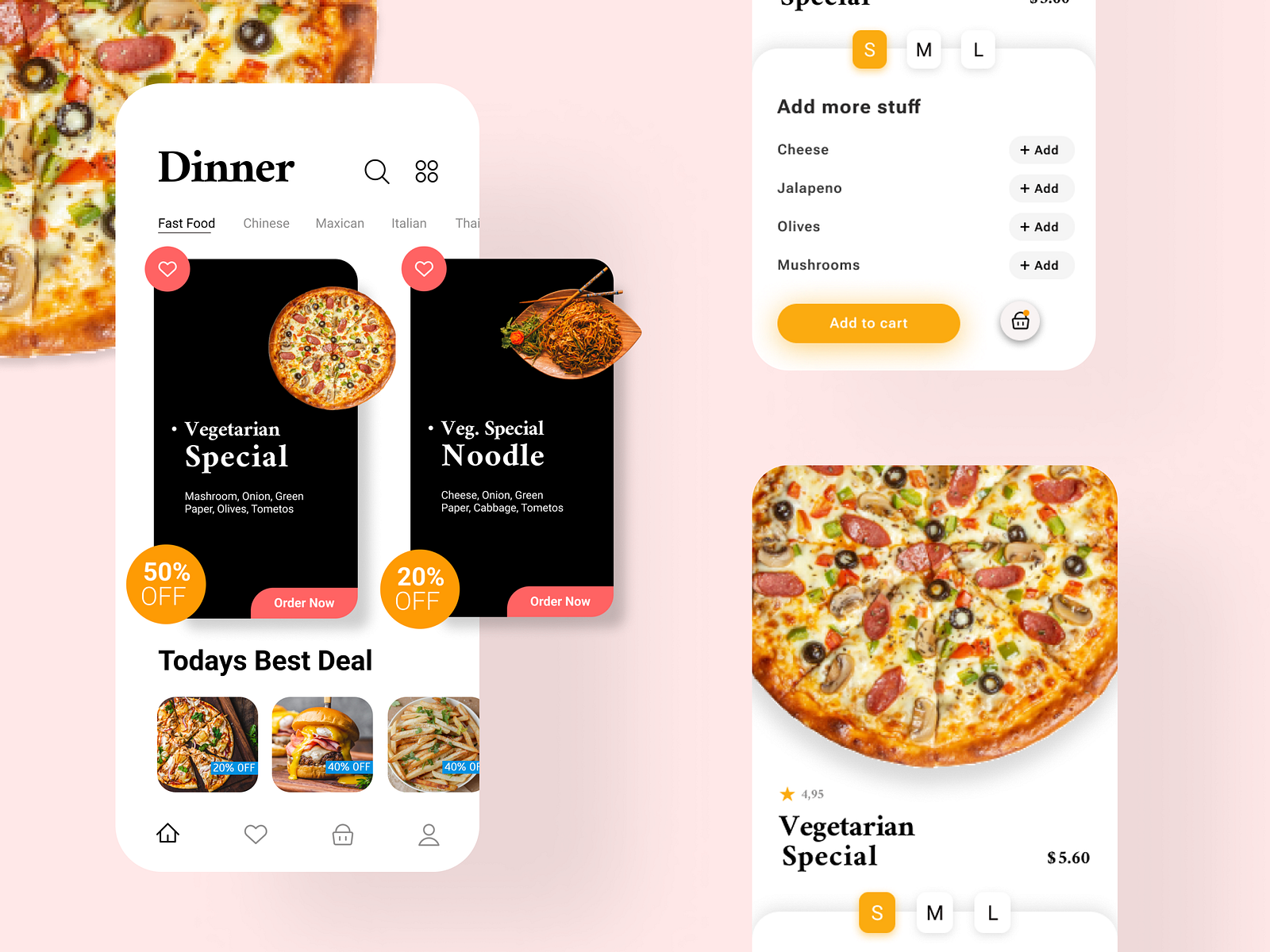 mobile food application by Radhika Amethiya on Dribbble