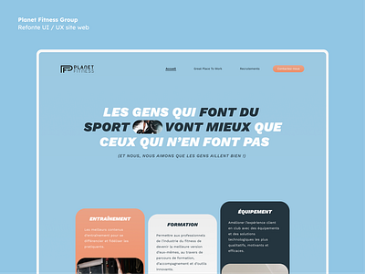 Planet Fitness Group | Refonte UI / UX website app art direction branding daily 100 challenge dailydesign dailyui design designer figma fitness graphic design illustration inspiration logo muscles rebrand sport ui ui designer ux designer