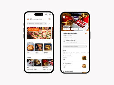 Food delivery app app burgers deliveryapp design food foodapp fooddelivery ios iphone logo mcdonalds minimalism mobile ui ux