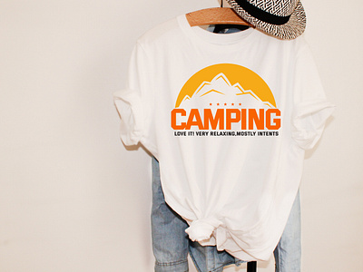 Camping T-Shirt backpacking campfire camping campingadventures campingfun campinggear campinghacks campinglife campinglove campingtrip campingvibes campingworld outdoorcamping t shirt tentcamping typography vector