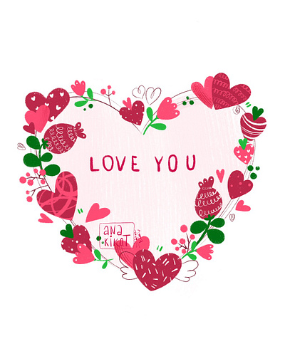Valentine’s Day Card abstract card creative design dribbble event flower heart illustration illustration art love love you magenta minimalism pink poster print procreate red valentines