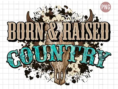 Born and Raised Country born and raised born and raised country country cowboy cowgirl leopard western