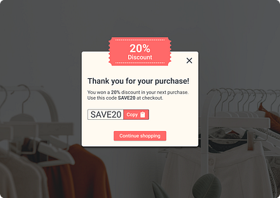 Daily UI 016 - Pop up / Overlay coupon dailyui design discount overlay popup ui ux