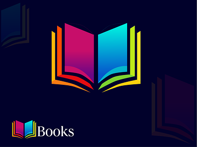 Books logo | logo | logo design booklogo books brand branding creative design flat gradient graphic design icon illustration illustrator logo modern vector