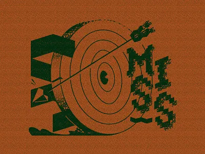 Close Call arrow bullseye design illustration vector