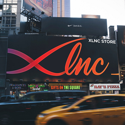XLNC Logo banner design logo on billboard xlnc