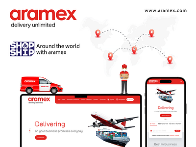 Aramex website Trying adobe xd branding dailyui design figma graphic design interface design landing page mobile app mobile interface mobile user interface ui uiux user interface ux website