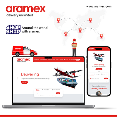 Aramex website Trying adobe xd branding dailyui design figma graphic design interface design landing page mobile app mobile interface mobile user interface ui uiux user interface ux website