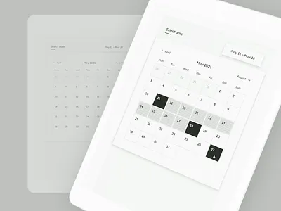 Calendar Widget / simple web app / ui ux