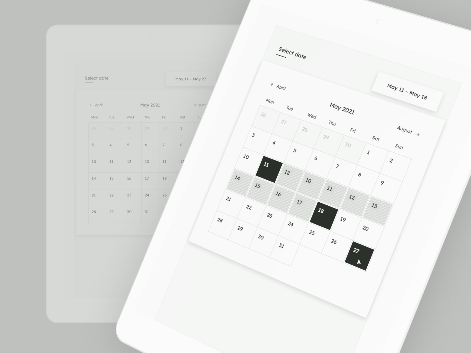 Calendar Widget / simple web app / by Karolina Parysz on Dribbble