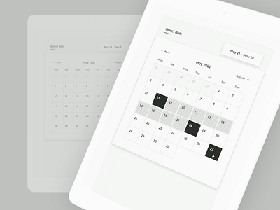 Calendar Widget / simple web app / ui ux