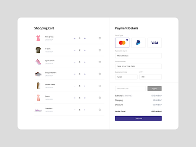 Credit Card Checkout checkout credit card dailyui dailyuichallenge design ui web design xd