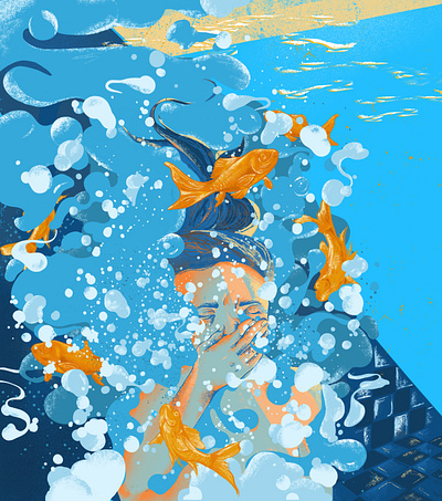 Under Water design digital illustration graphic design illustration poster design