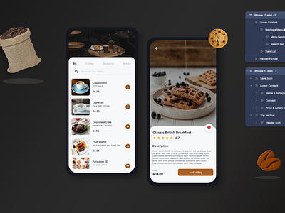 Cuppa Corner 100 day ui challenge coffee coffee delivery coffee shop desert app food app mobile app shop app ui ux