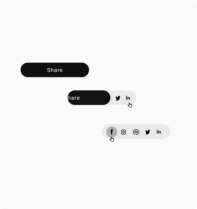 Social Share Button - DailyUI: 010 animation branding graphic design motion graphics ui