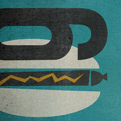 6 = best # of inches in a hot dog - 36 Days of Type 36 days 6 cookout design dog doggy hot illustration inches lunch measure mid century mustard number roll six summer texture type typography