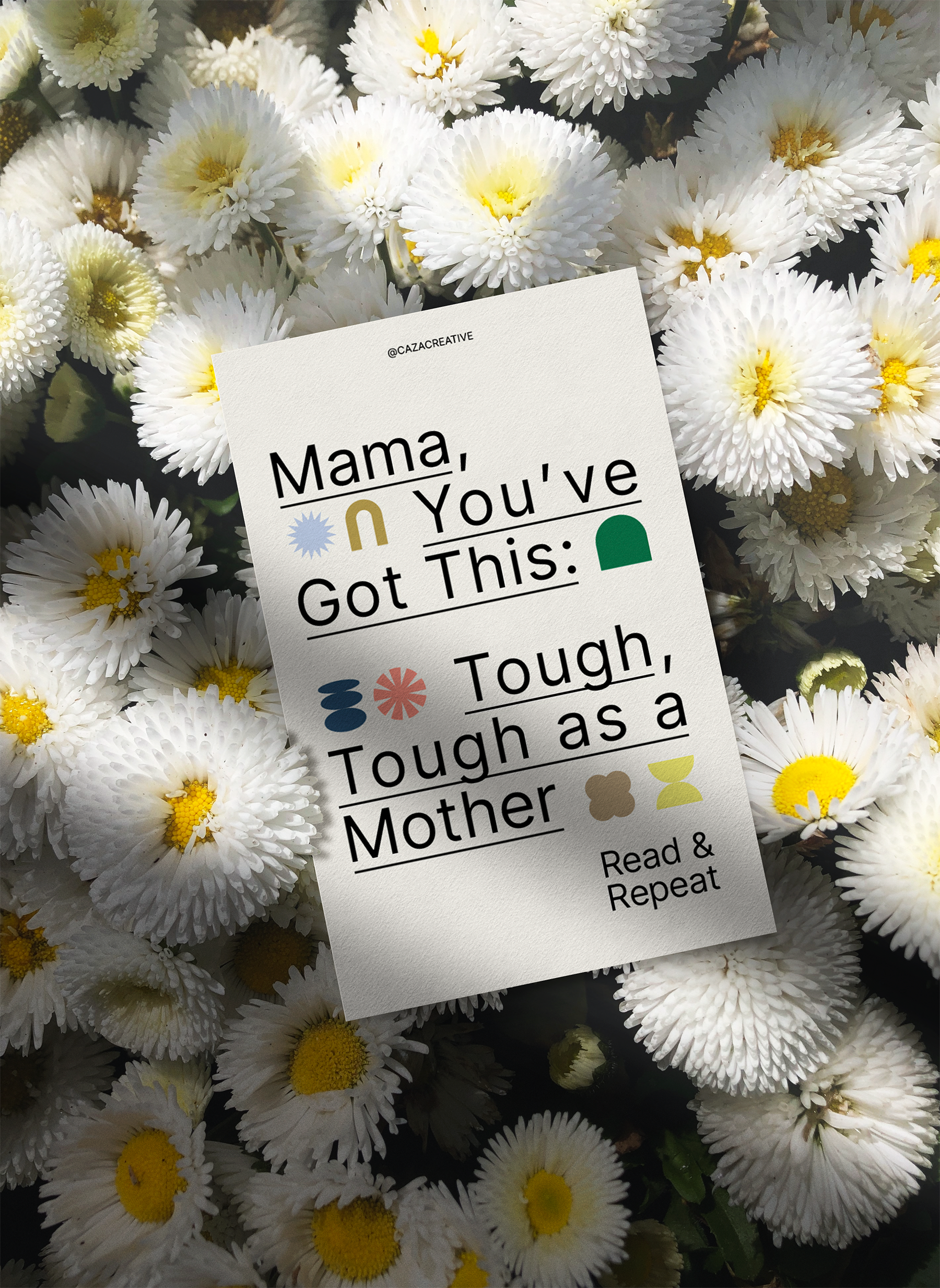 Poster Series: Mother's Day Mantra V2 card minimal mom moms mothers day postcard postcard design poster type poster typography