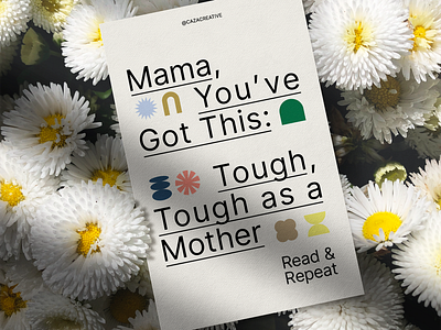 Poster Series: Mother's Day Mantra V2 card minimal mom moms mothers day postcard postcard design poster type poster typography