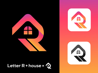 Letter R + Real Estate Logo Design graphic design letter logo design logo logo design minimal logo modern logo r letter logo design real estate real estate logo design