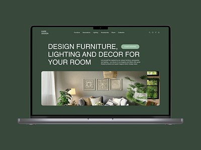 Kare Design Interior Store aesthetic decor design desktop digital furniture green interface interior landing laptop room screen shop ui uidesign ux uxdesign web webdesign