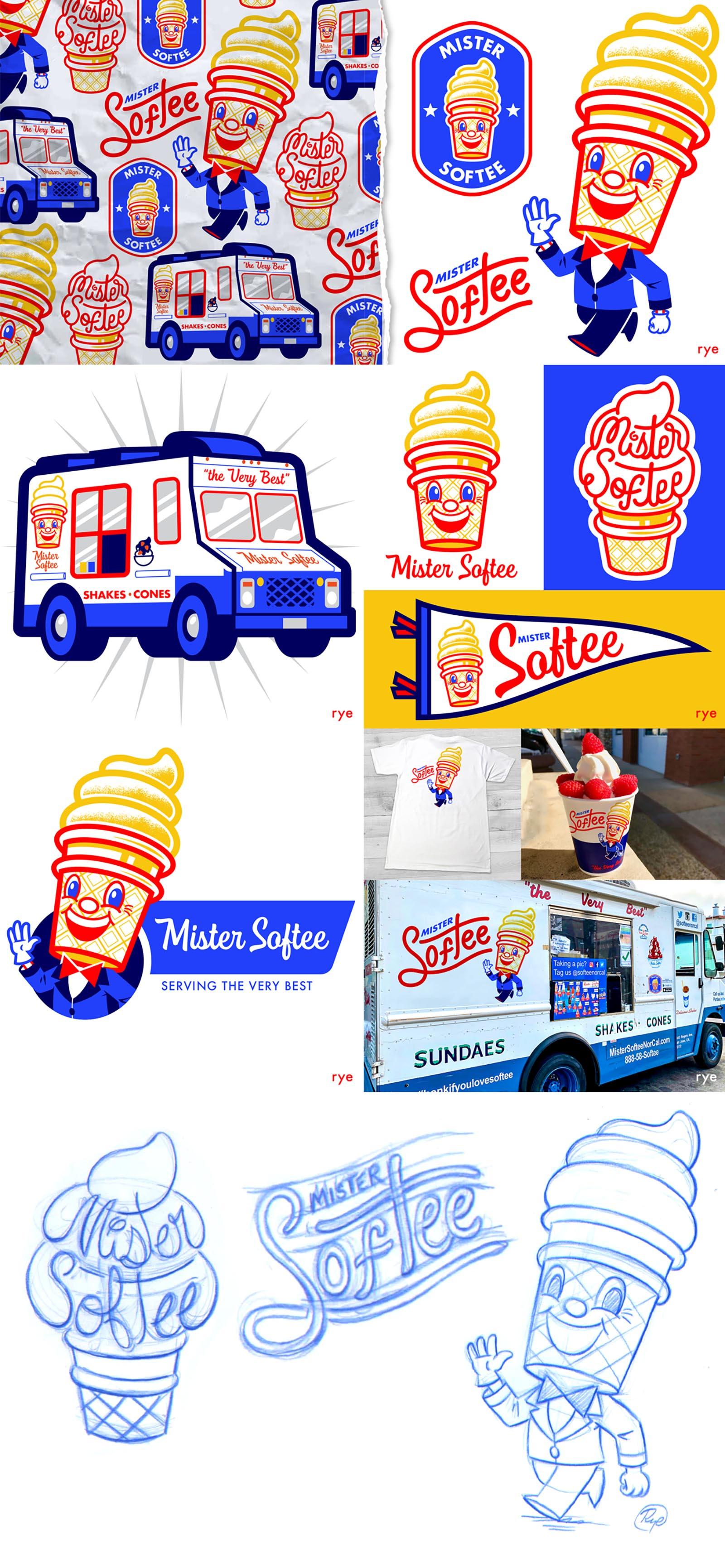 Mister Softee branding character design design graphic design graphic design illustration logo typography vector