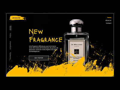 Hero Page Concept | Grunge branding design fragrance graphic design grunge hero page landing landing page perfume ui