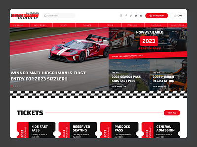 Stafford Speedway branding cars design inspiration race track racing speedway ui ux web app web design webdesign website