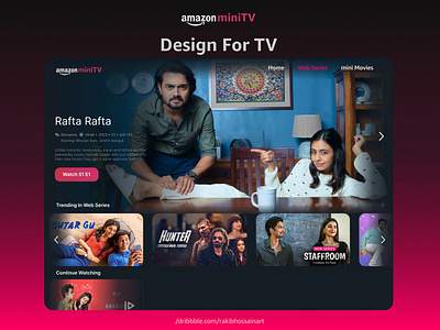 OTT Web Design | Amazon Mini TV | Ui Design | Streaming Platform appdesign branding design graphic design illustration ott apps ott website design streaming app ui ux