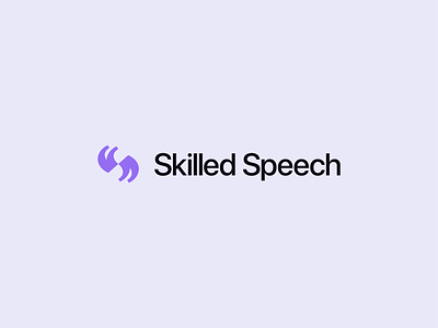 SkilledSpeech | Logo Concept #2 accentlogo icon letters letterslogo logo minimal minimalistic minimallogo simplelogo skilllogo speech speechlogo