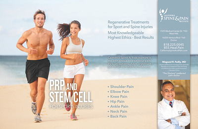 Magazine layout for Spine Specialist advertisement branding graphic design magazine layout